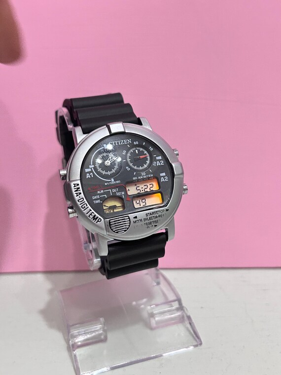 RARE Citizen Ana Digi Temp Quartz Digital Men's Watch RARE Citizen Ana Digi Temp Quartz Digital Men's Watch