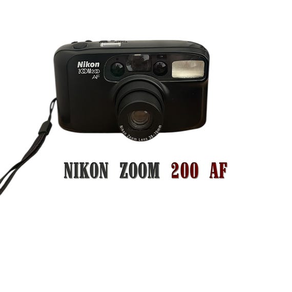 Vintage Nikon Zoom 200 AF 35mm Point and , Film Camera - Tested