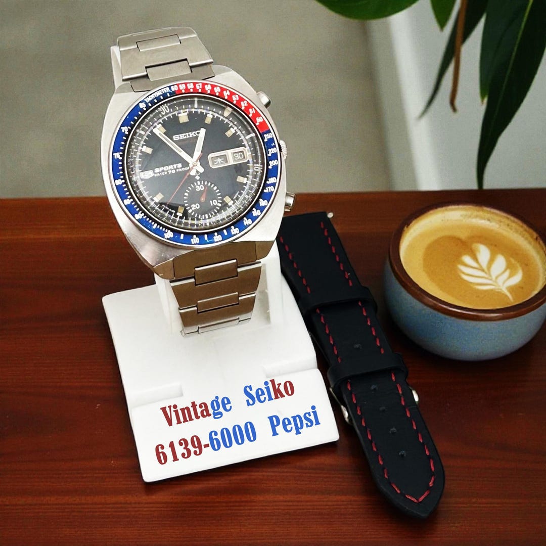OH済 1969年製 5スポーツスピードタイマー　ペプシ　6139-6000 ヴィンテージ セイコー 5 スポーツ スピードタイマー 6139-6000 自動
