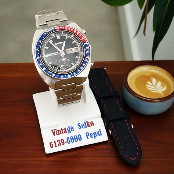 Vintage Seiko 5 Sports Speedtimer 6139- 6000 Automatic Watch 1969s