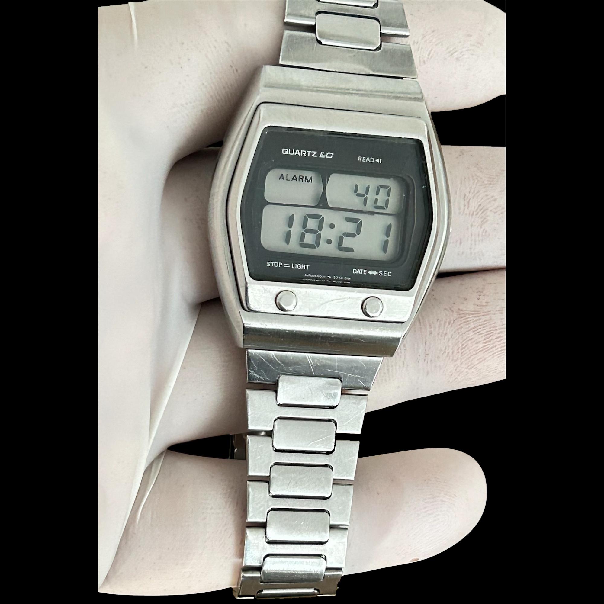 Rare Vintage Seiko Digital Watch A031 5019: Quartz LC Alarm, Steel