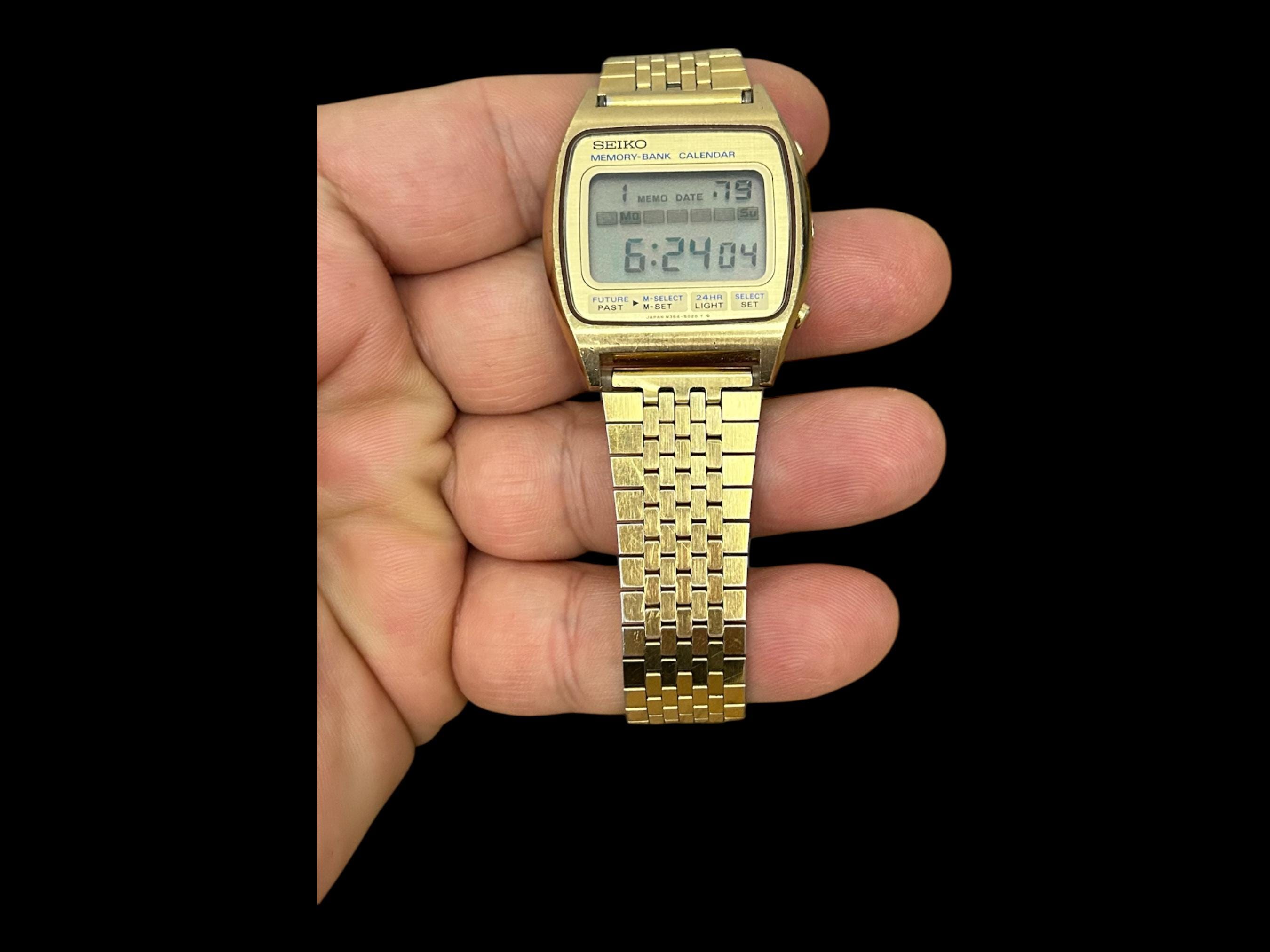 Vintage Seiko M 354-5029 Memory Bank Calendar Digital Watch, James