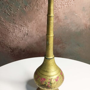 Rose Water Bottle Antique Old Brass Hand Engraved Islamic Perfume Bottle / Collectible item/ Perfume Bottle Perfect Wedding Gift./
