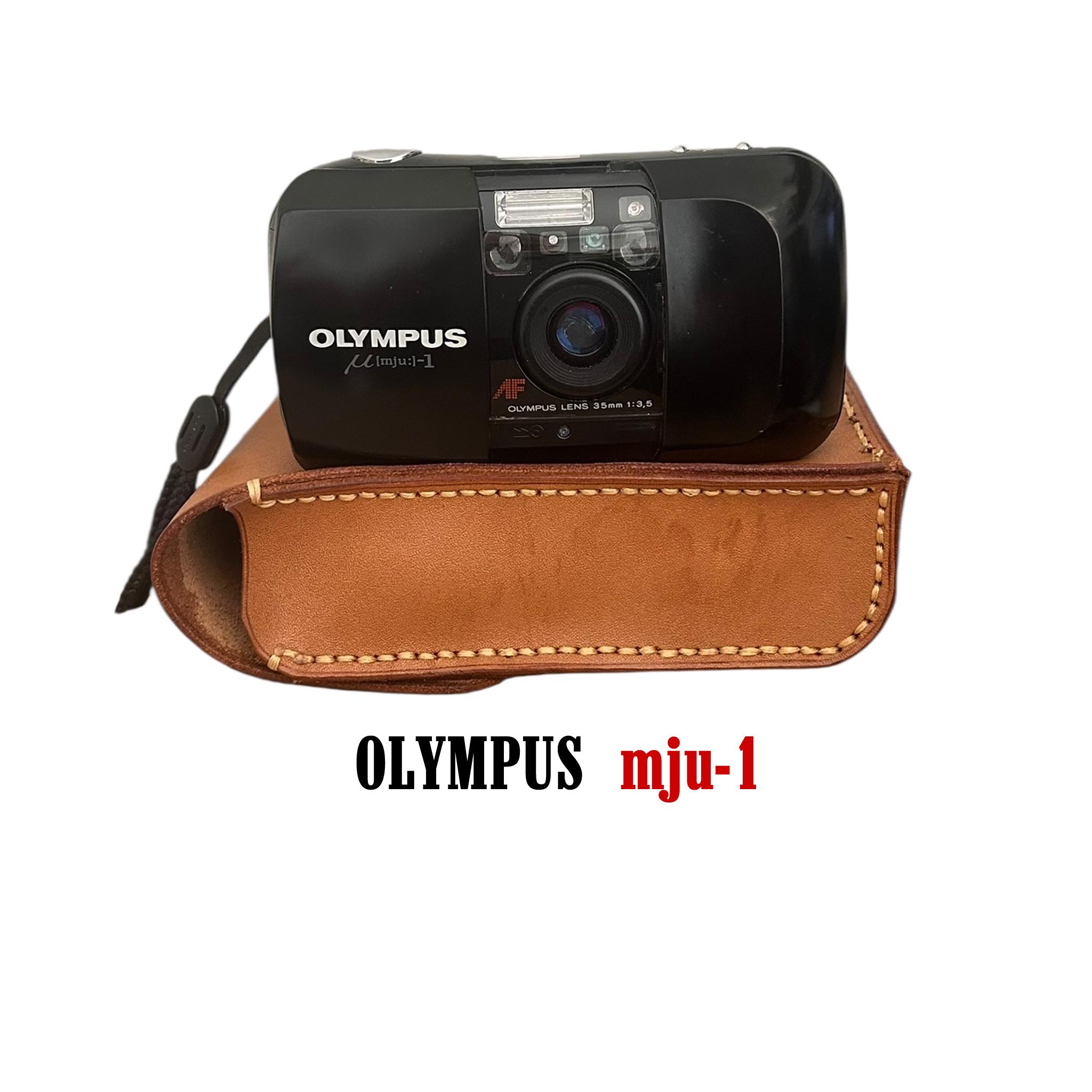 Olympus Mju-1 Camera - Vintage 35mm Film Camera With Leather Case