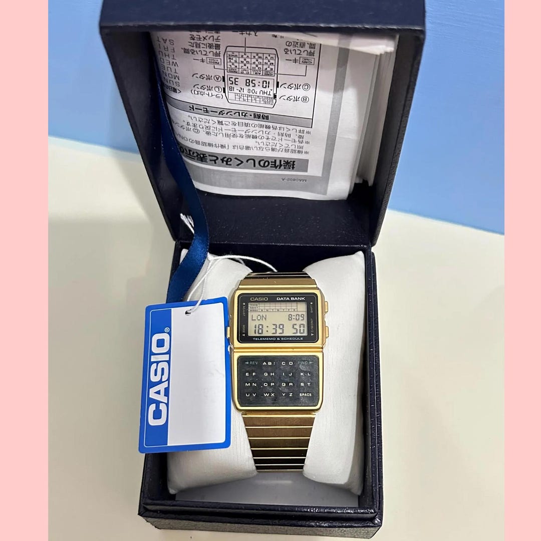 Casio Retro Casio Uhr Gold Taschenrechner Unbenutzte Vintage