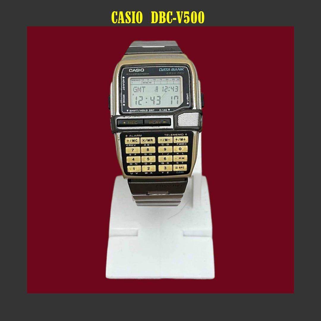 Vintage Casio DBC-V500 Watch Easy Rec Data Bank Calculator Watch