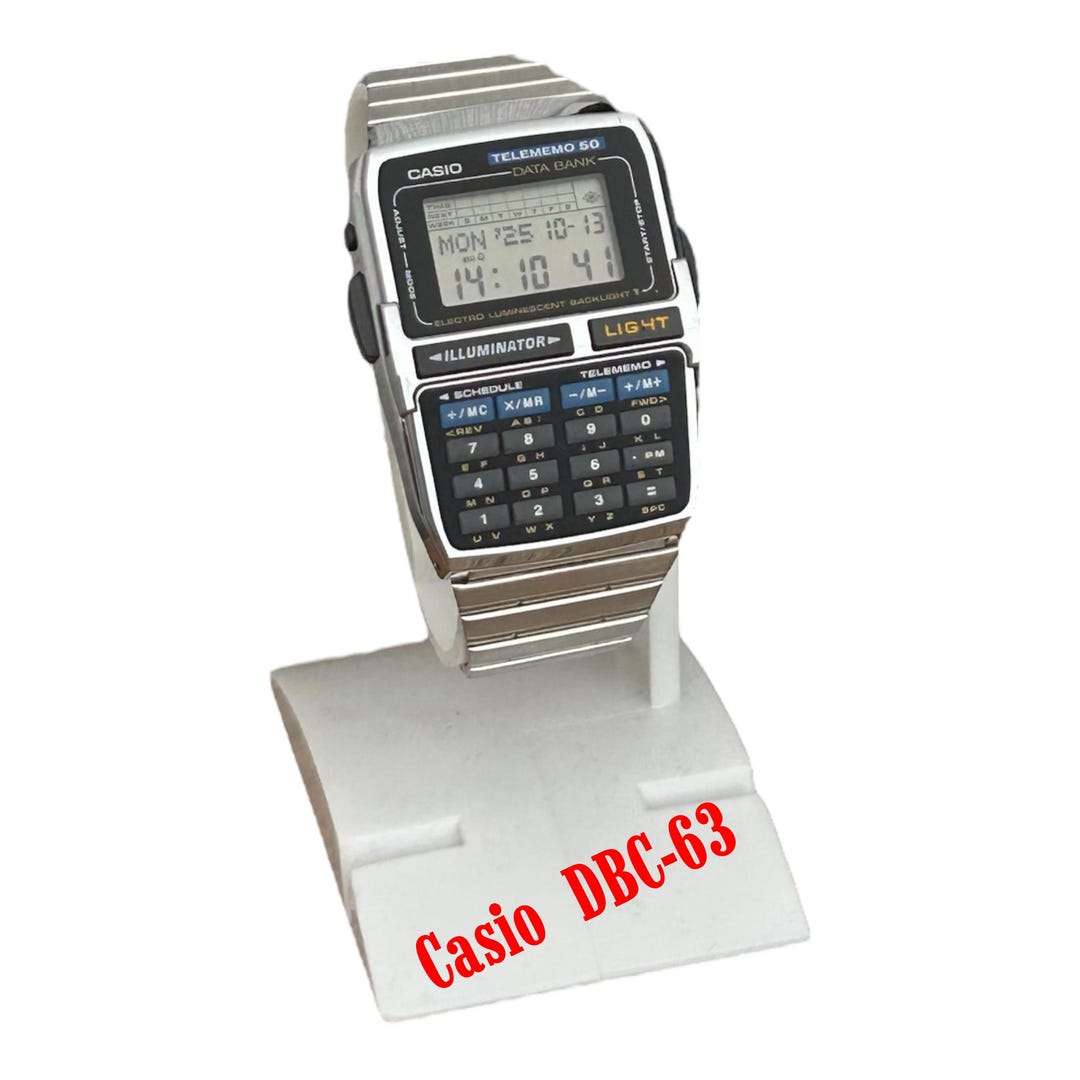 Execelent Nos Casio Dbc-63 Databank Telememo 50 Memory Calculator