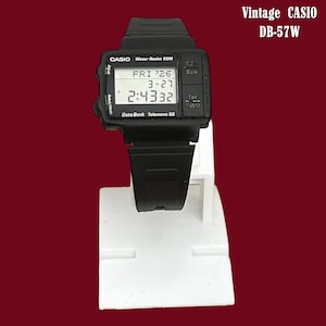 Vintage Casio DB-57W digitalklocka, Retro Databank Telememo 50