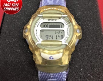 Vintage 1997 Casio Baby G Shock Watch BG 151 2165 n Very Good Condition Quality Original Lilaczbelt Beautiful Wristwatch Etsy Ireland
