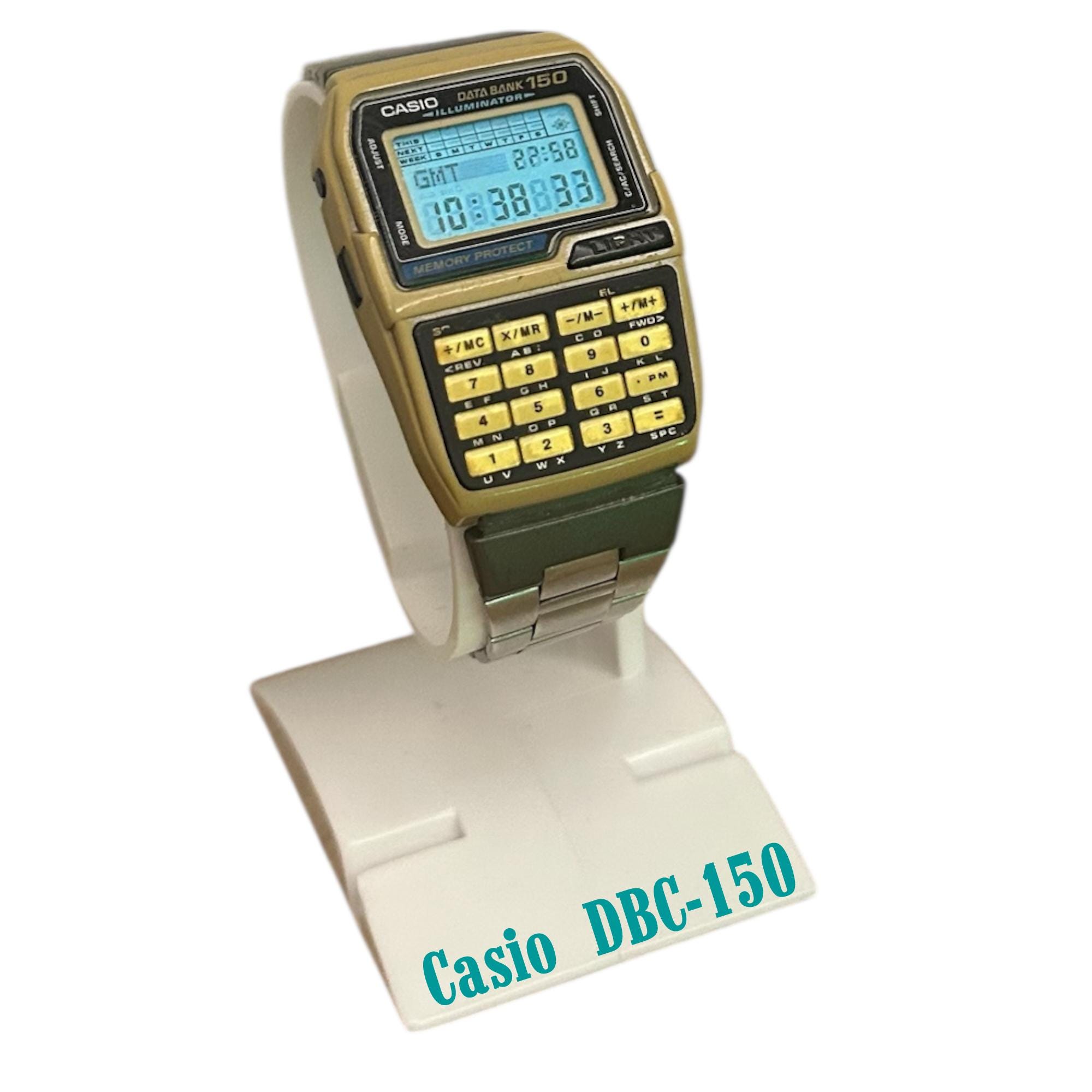 時計 VINTAGE CASIO DATA BANK150 DBC-1500 Vintage CASIO DBC-1500 Data Bank 150 Digital Calculator