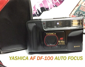 Yashica AF DF-100 AF Kyocera /Wide Double Focus Point / Wide Double Focus Point /Vintage Camera/ Compact camera/Original case