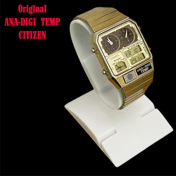 Vintage Citizen Ana-digi TEMP 8982-085027 Ta Wrist Watch/ GN