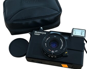 Vintage Mamiya 135 EF Film Camera: 35mm, Original Case & Battery