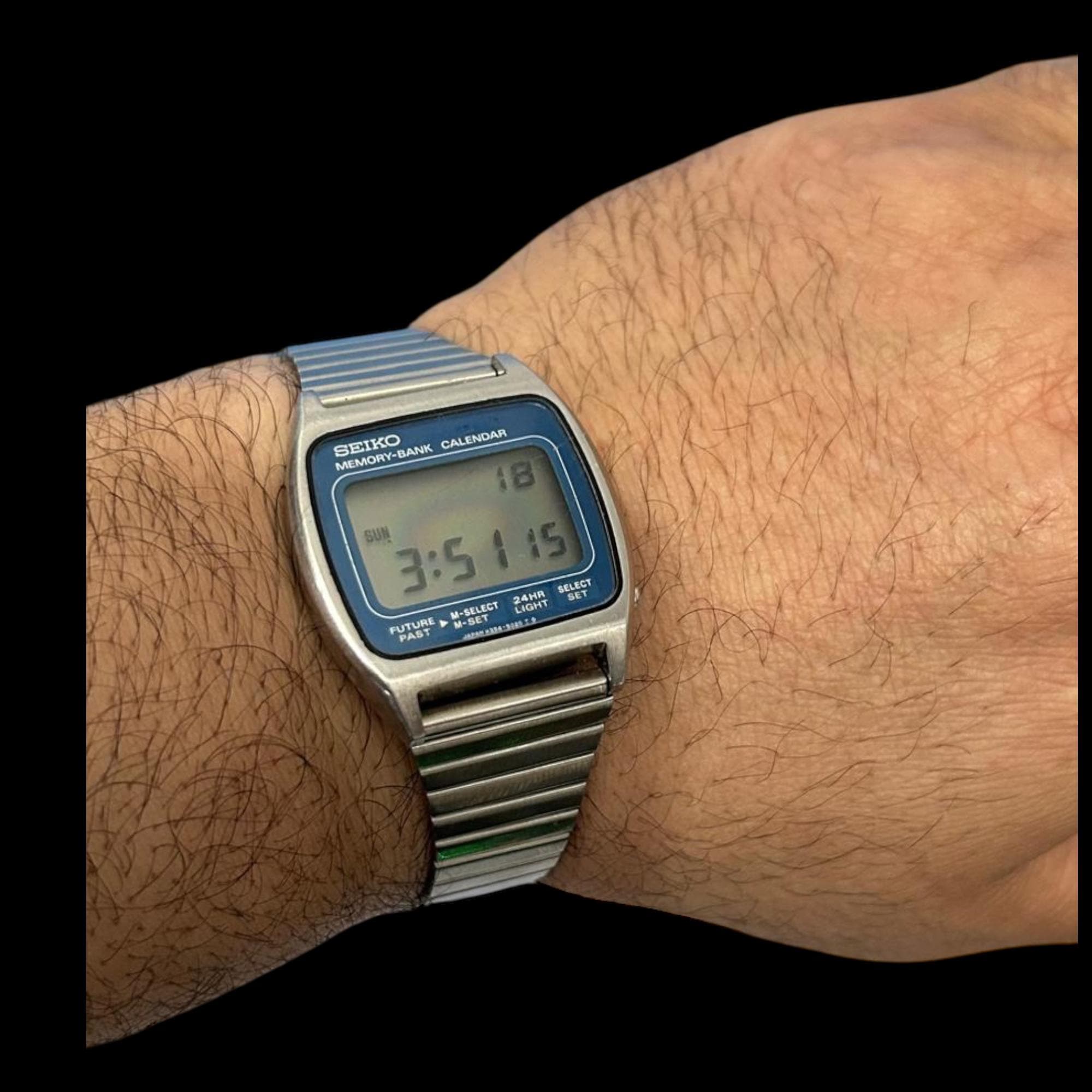 超レアなヴィンテージセイコーM354-5020液晶メンズウォッチ、メモリ
