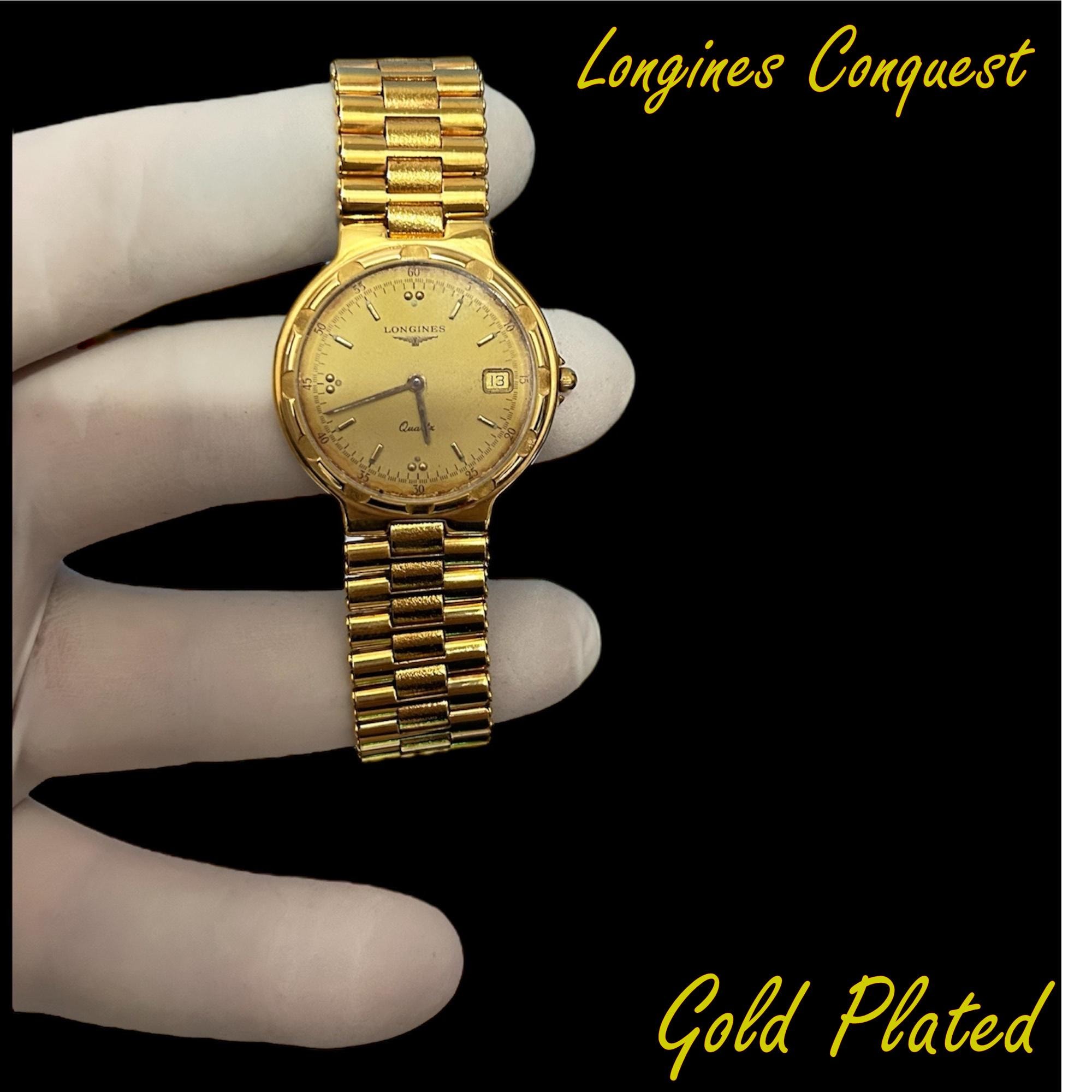Vintage Longines Conquest Gold Plated Swiss Made 1969s Very Good