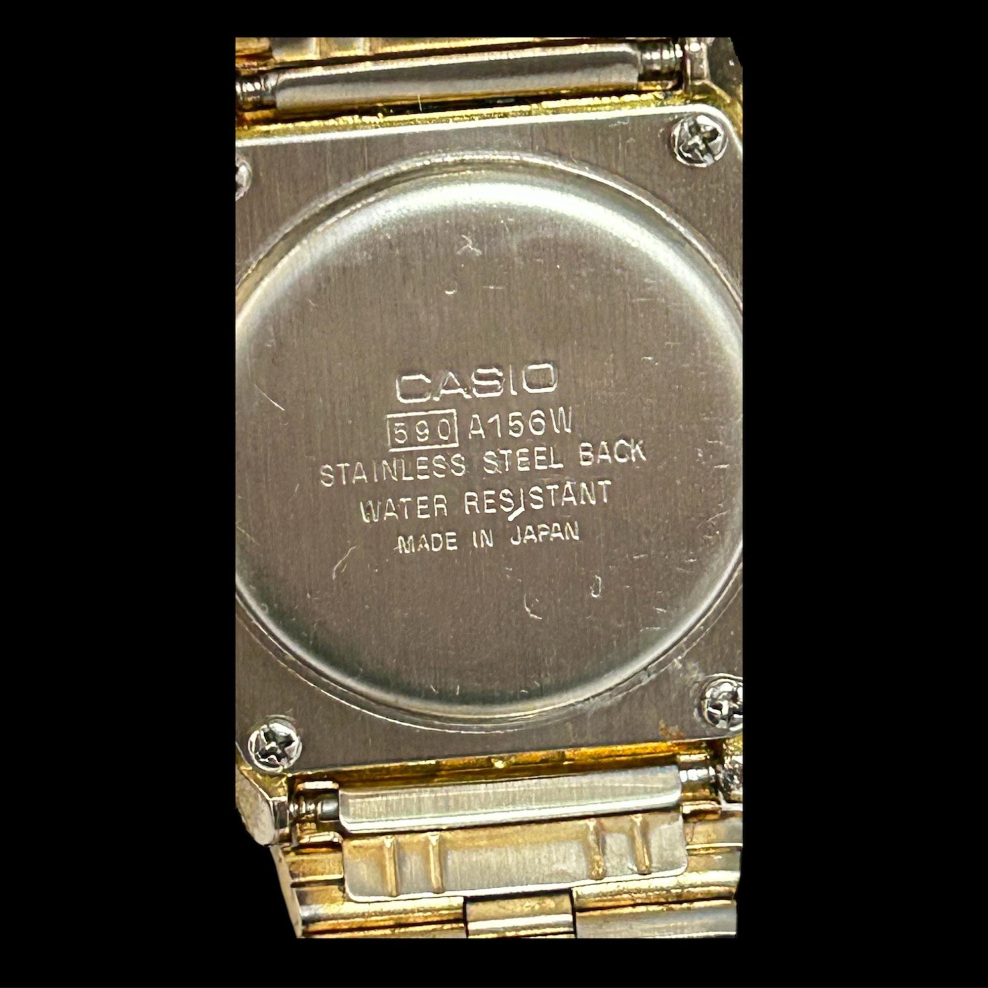 オリジナル日本製ヴィンテージCASIO A156Wデジタルクォーツ腕時計80