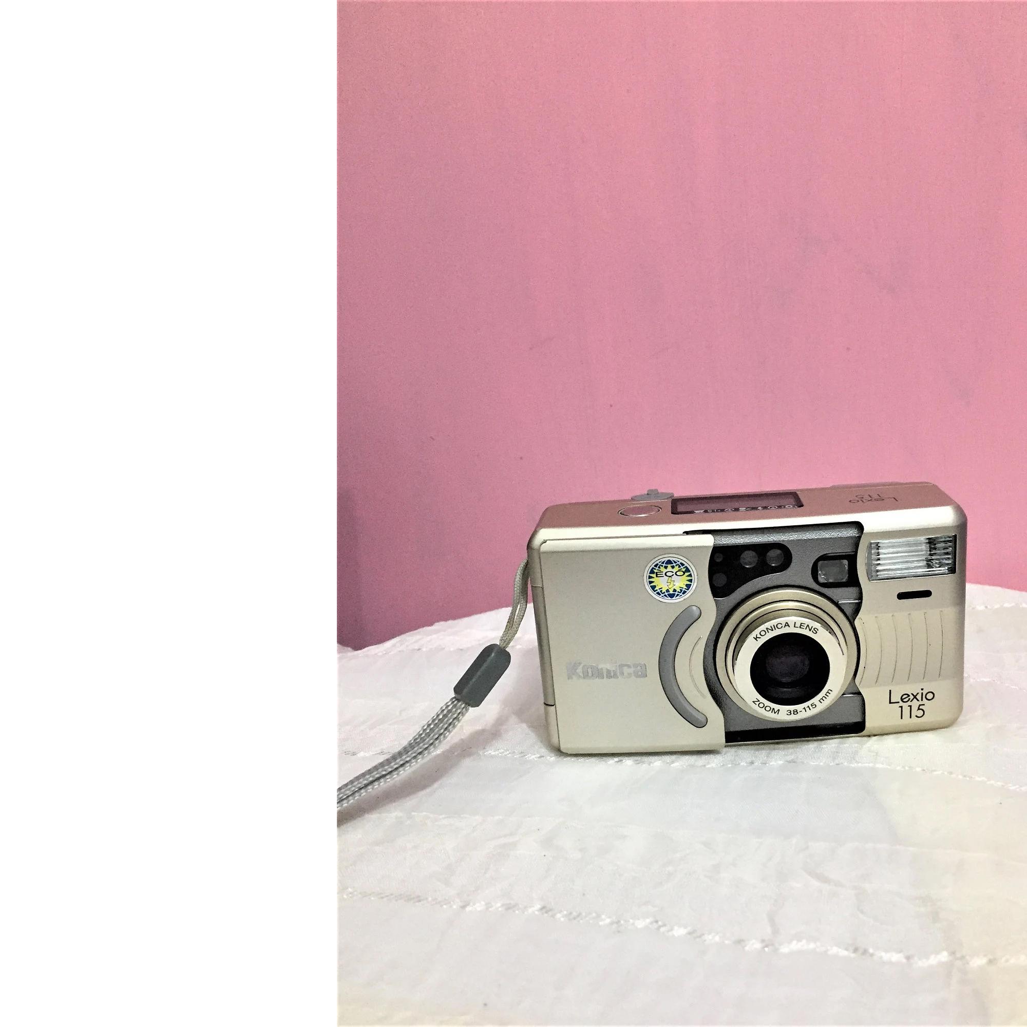 Vintage Konica Lexio 115 Compact Point and , 35mm Film Camera