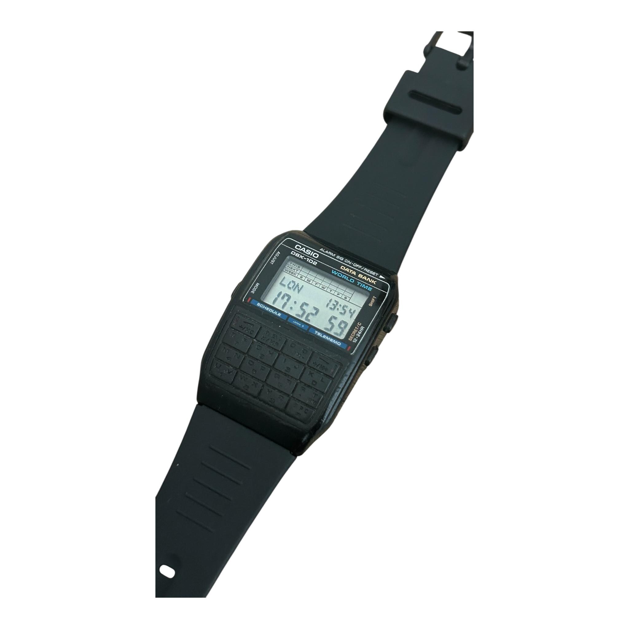 Vintage Casio DBX-102 Data Bank Calculator Watch, RARE