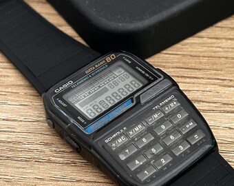 RARE Vintage Casio DBC-80 Databank World Time Calculator Watch