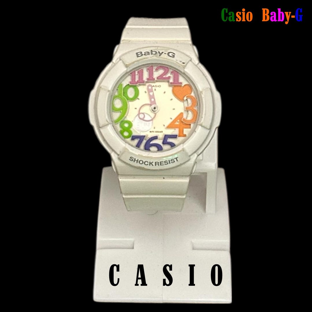 White Casio Baby-g Watch BGA-131- White/ Adjust 5194/ Very Good