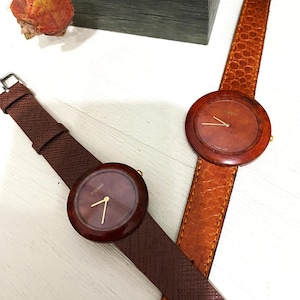 2 pc Set Tissot Genuine Wood Watch, watch collector, authentic watch, used watches, swiss watch, tissot watch for men, vintage,classic watch