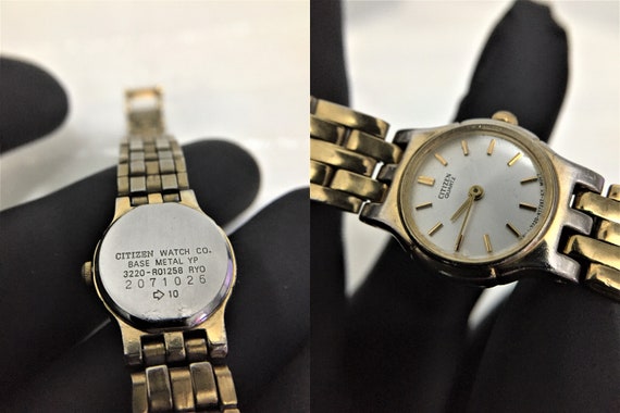 Citizen Watch Vintage Women Japan 3220 RO1258 Quartz Gold Color 1990s Very Good Condition New Battery Lady Old Watches Etsy UK