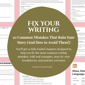 Fix Your Writing – Notion Guide for Fiction Writers – 10 Common Mistakes to Avoid for Smoother, Stronger Prose