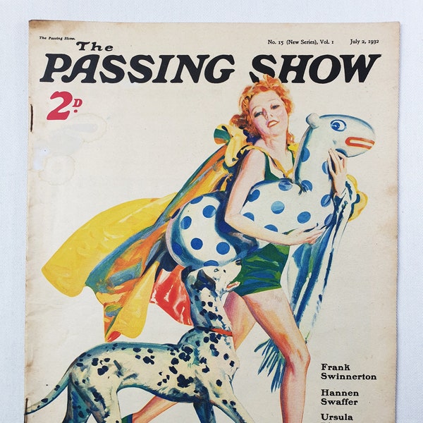 Vintage THE PASSING SHOW Magazine July 1932 Art Deco Photos Articles Ads Flapper Collage Vintage Fashion Ephemera Art