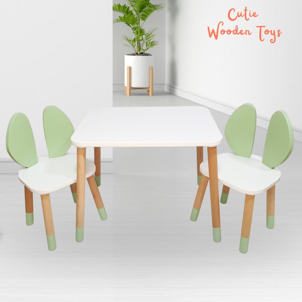 Toddler Dining Table and Chair Etsy