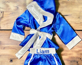 Baby Kids Boxing Set Personalized Robe+Shorts.