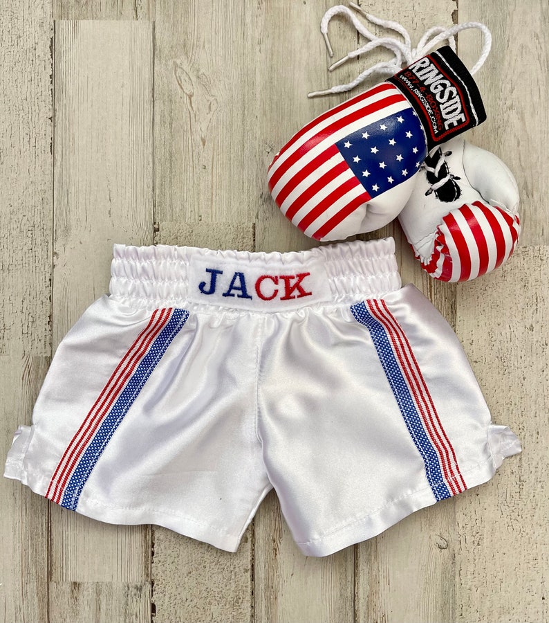 Build-a-bear Personalized Boxing Shorts and Gloves. - Etsy