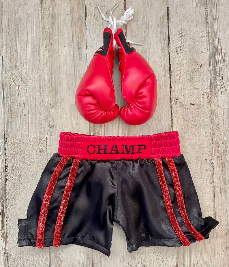 Build-a-bear Personalized Boxing Shorts and Gloves. - Etsy