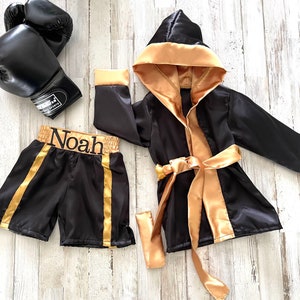 Baby kids Boxing set personalized Robe + Shorts + Glove