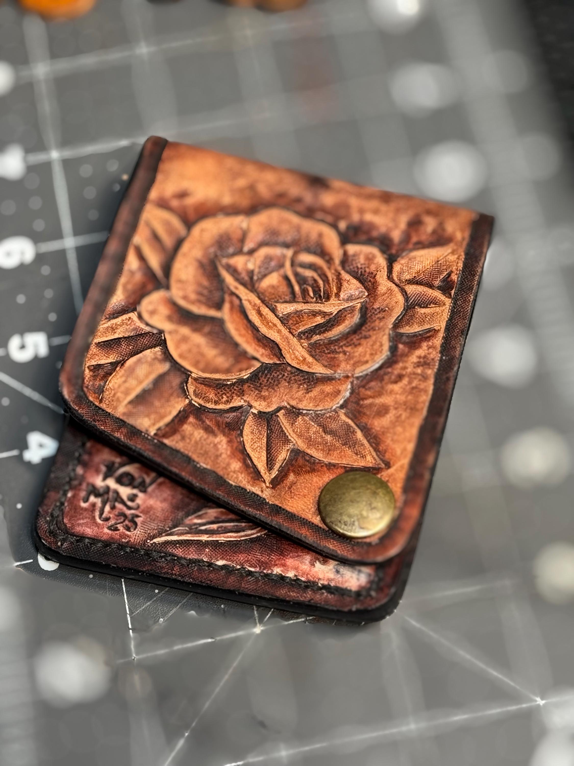 Tooled Leather Roses Purse - Etsy display picture 1
