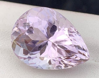 Soft Pink Kunzite Loose Stone: 30.20 Ct Pear Cut Gemstone