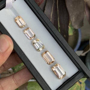 Jewelry Size Topaz Loose Gemstones, Natural Topaz Cut Stone, Faceted Asscher Cut, November Birthstone, Wedding Topaz Ring