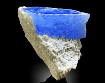 Blue Beryl Aquamarine Specimen, Deep Blue Color Aquamarine Crystal, Natural Raw Aqua Crystal With Mica, From Skardu Pakistan, 1524 Gram