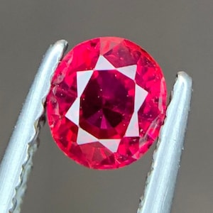 Reddish Ruby Loose Gemstone, Natural Unheated Ruby Cut Stone, Oval Cut For Ring And Jewelry, Red Ruby For Engagement Ring, Loose Ruby, 0.65