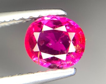 Pinkish Red Ruby Gemstone: 0.75 Ct Oval Mozambique Ruby - Etsy