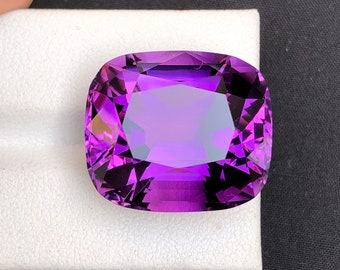 Natural Amethyst Gemstone , Cushion Cut Color, Ring and Jewelry/Pendant Size, Amethyst loose Gemstone, 37.45 Carats.
