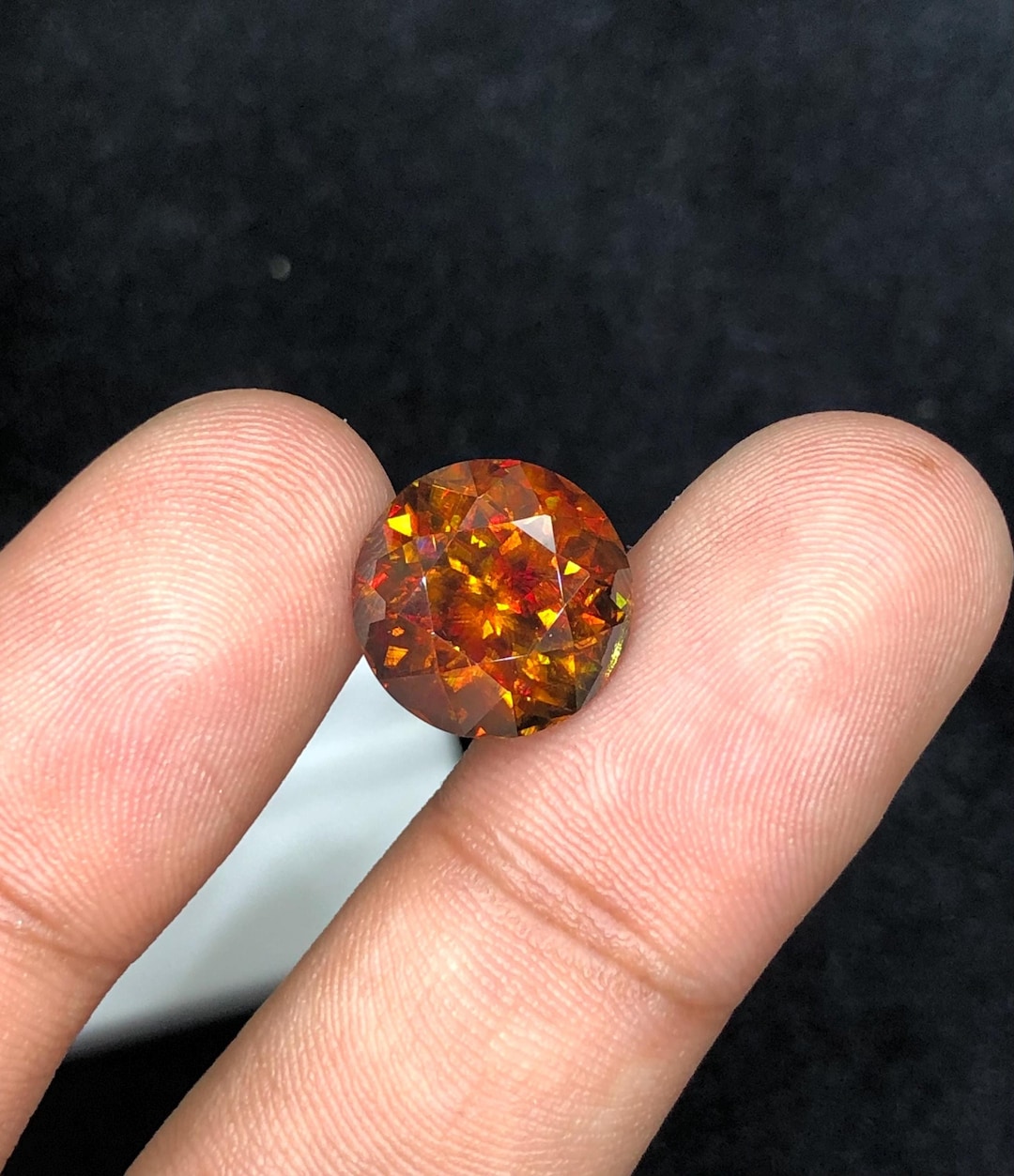 Reddish Orange Sphene Gemstone: 8.720 CT Round Cut Titanite - Etsy