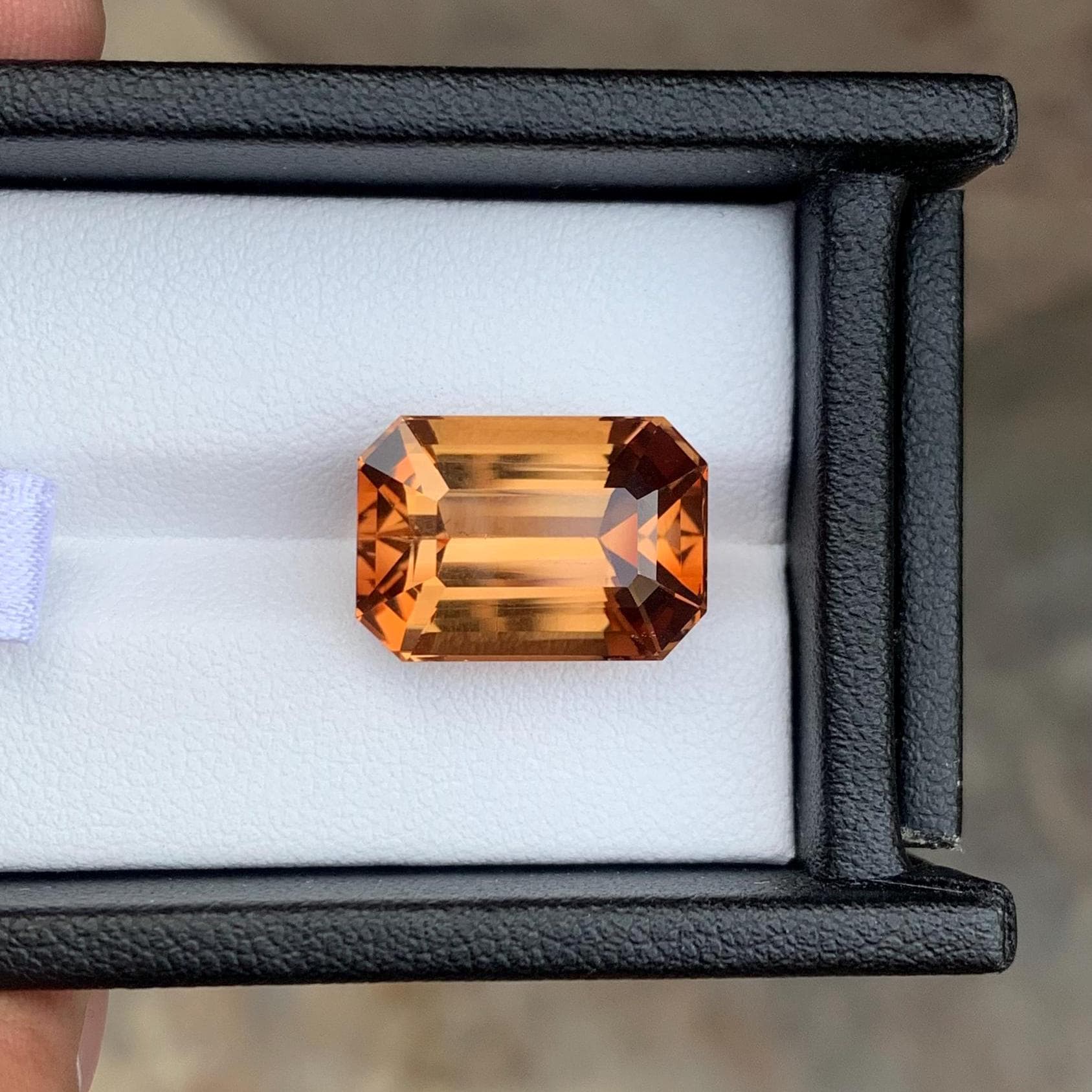 Emerald Cut Brown Topaz Gemstone: November Birthstone, 16.50 Carat