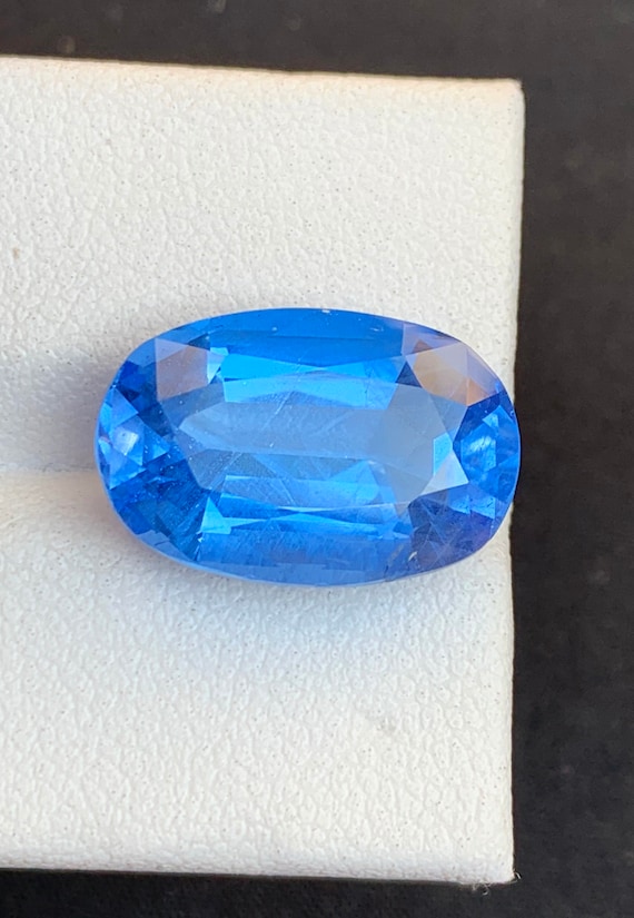 Carat Deep Blue Aquamarine Gemstone, SI1 Oval Cut