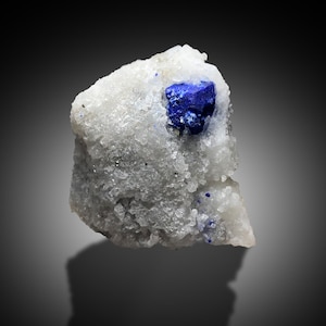 Afghanite Specimen, Natural Ink Blue Color Fluorescent Afghanite With Pyrite Specimen From Badakhshan Afghanistan 55 Gram.