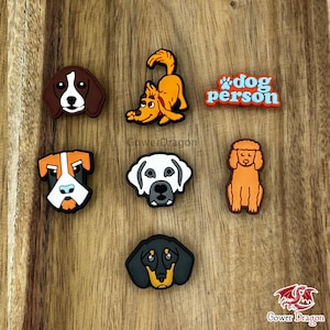 Dog-Themed Croc Charms – Puppy PVC Shoe Charms – Fun Accessories for Crocs, Sandals, and Bags - Cute Dogs - Jibbitz Style Accessories