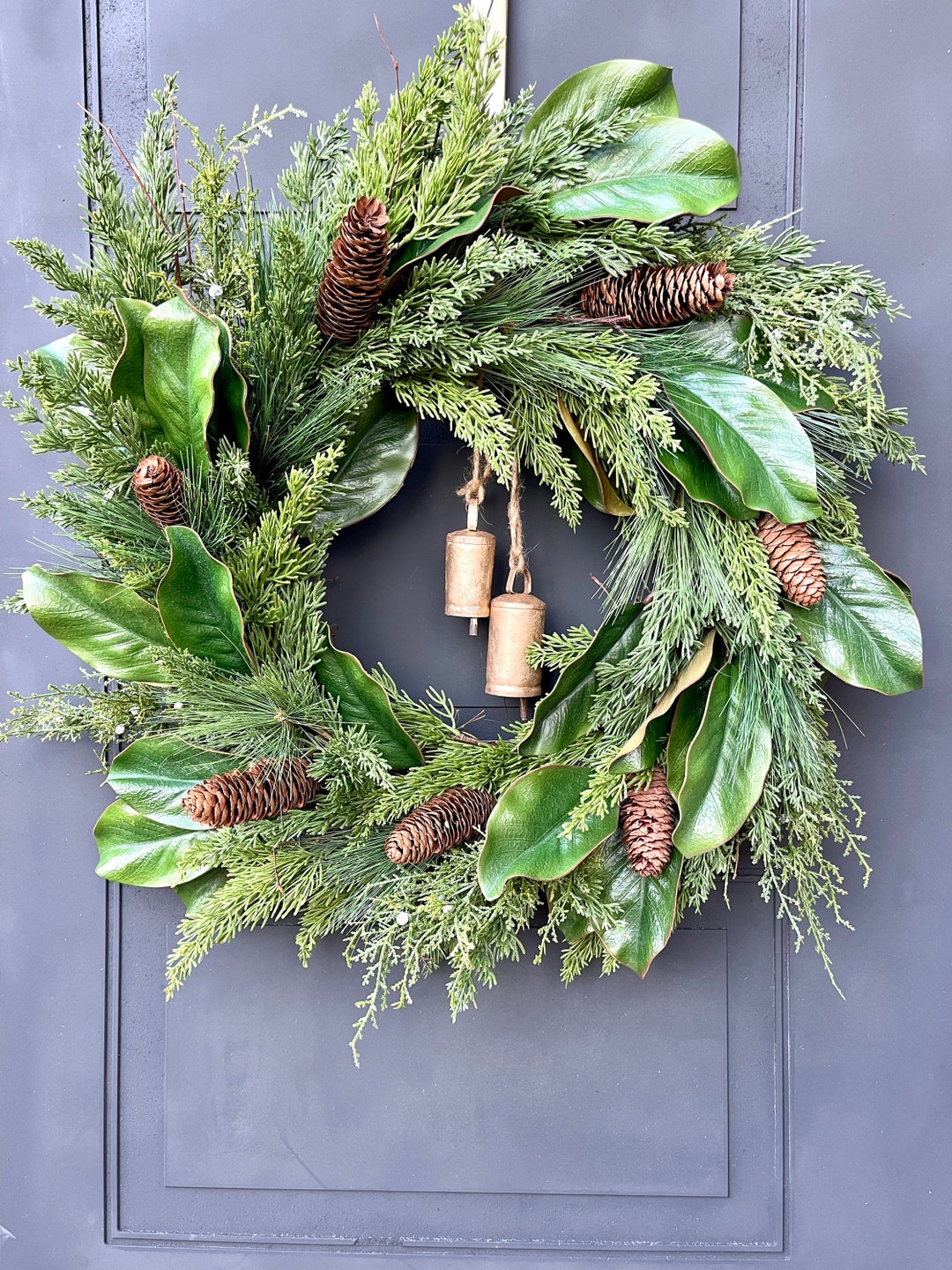 Bell Wreath, Rustic Wreath, Southern Wreaths, Winter Not Christmas