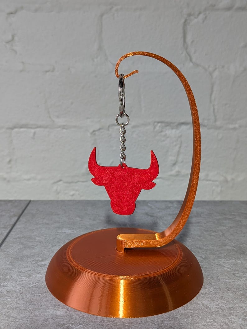 3D Printed Chicago Bulls Keychain: NBA Fan Gift - Etsy