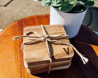 Personalized Wooden Coasters Set of 4