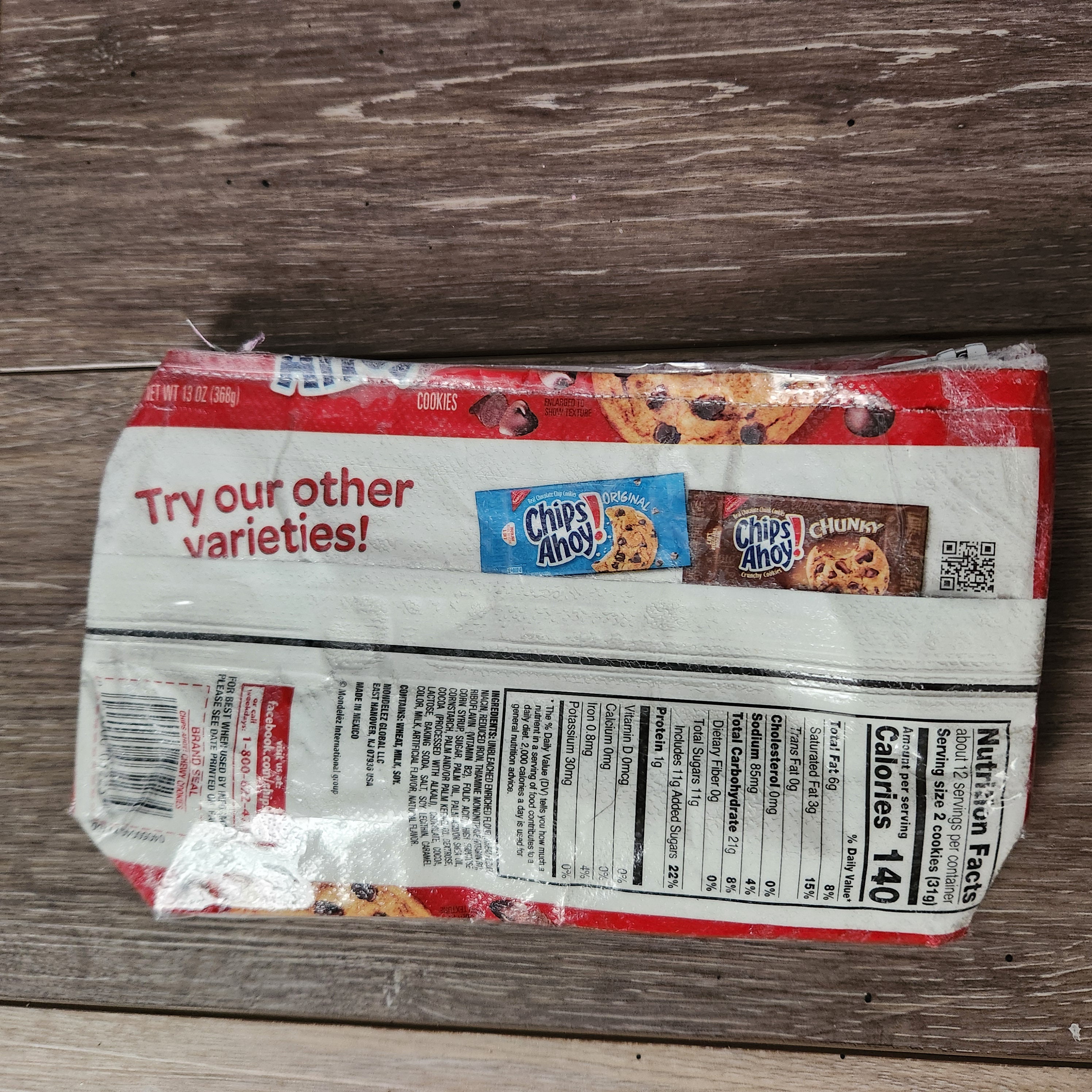 Recycled Chips Ahoy Chewy Cookie Wrapper Bag Etsy