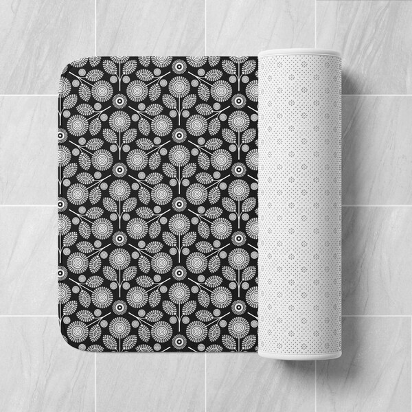 Floral Bath Mat Etsy